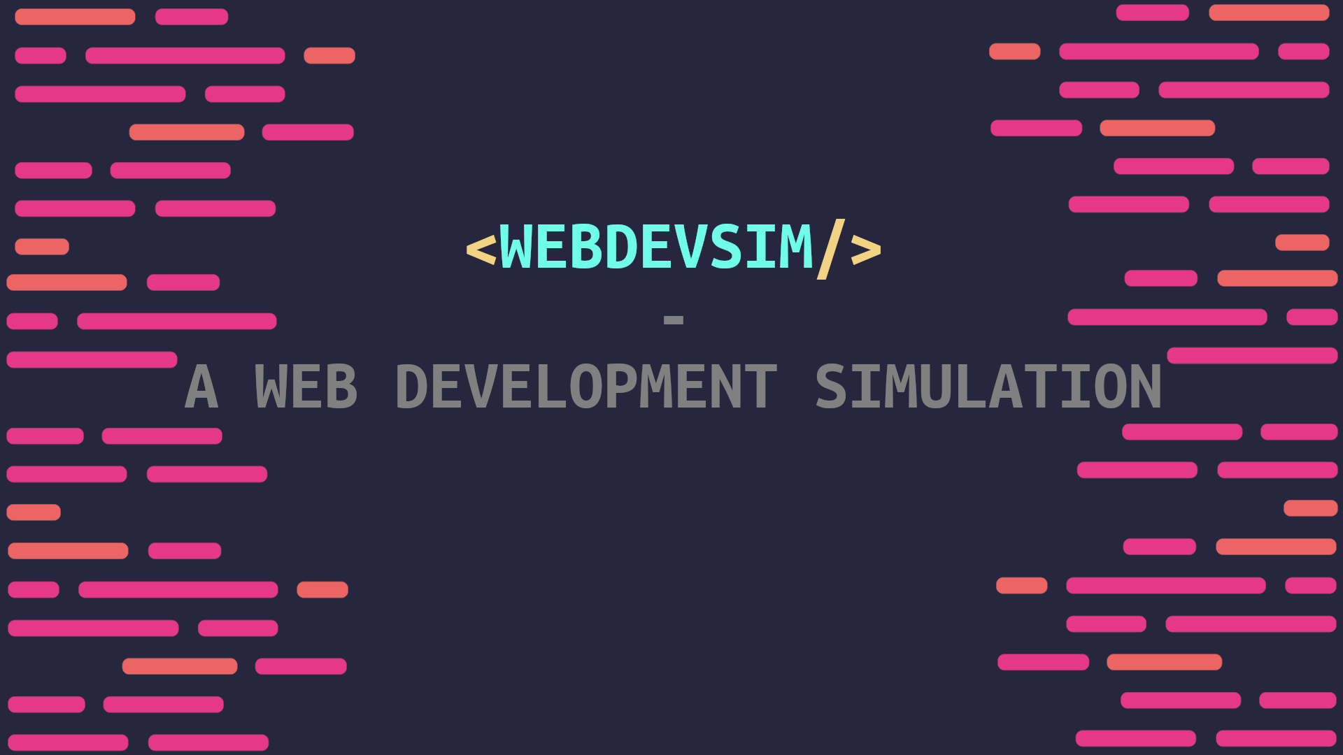 WebDevSim Game Logo