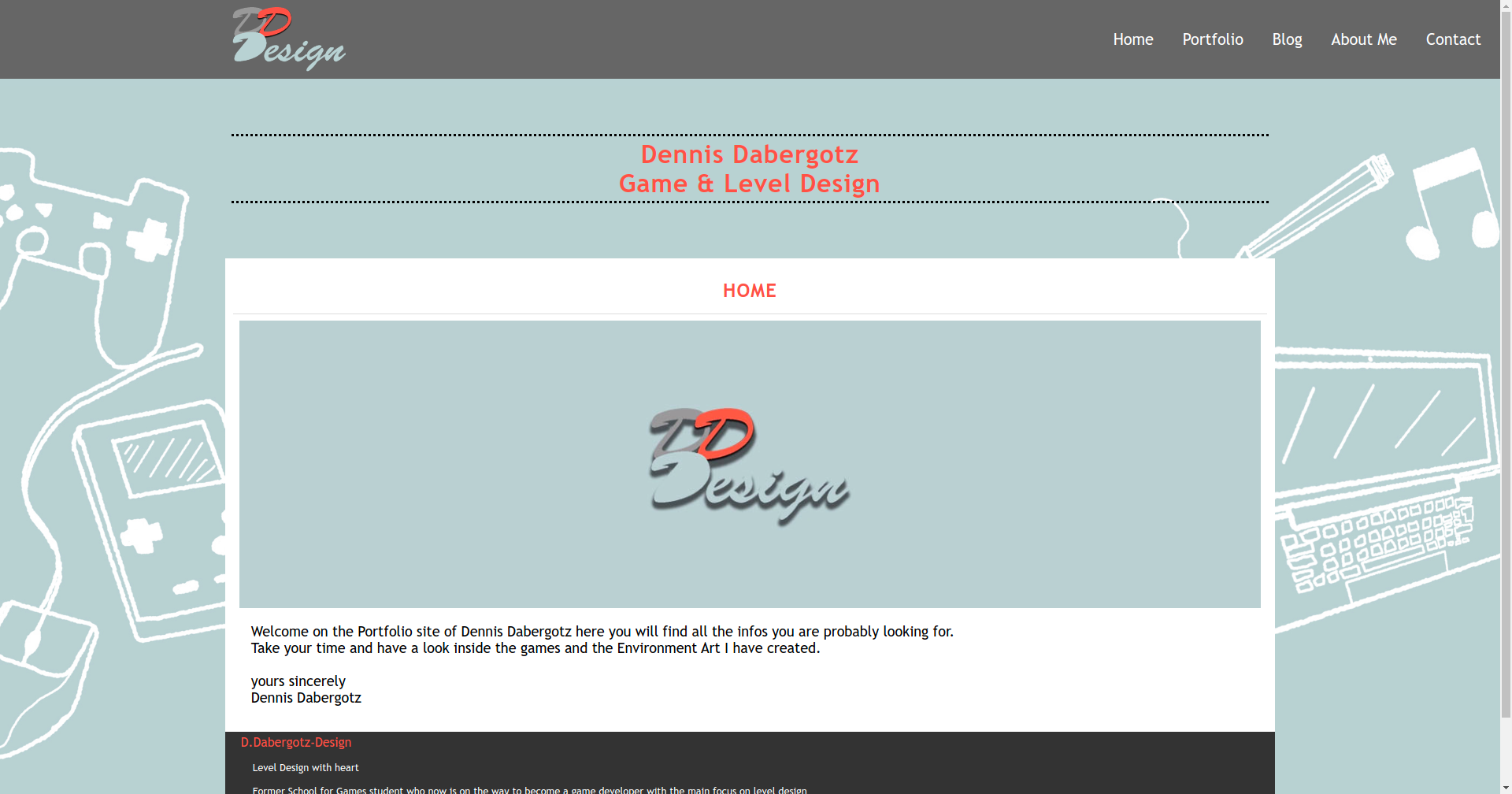 dabergotzDesign website on Jimdo