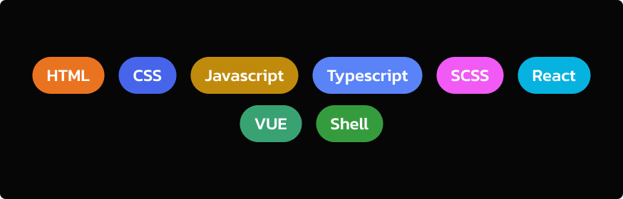 tech stack tags