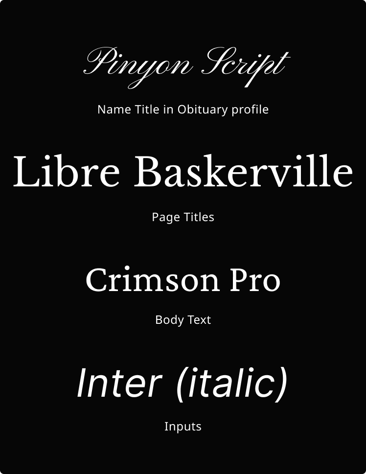 Remember Our Tales typefaces