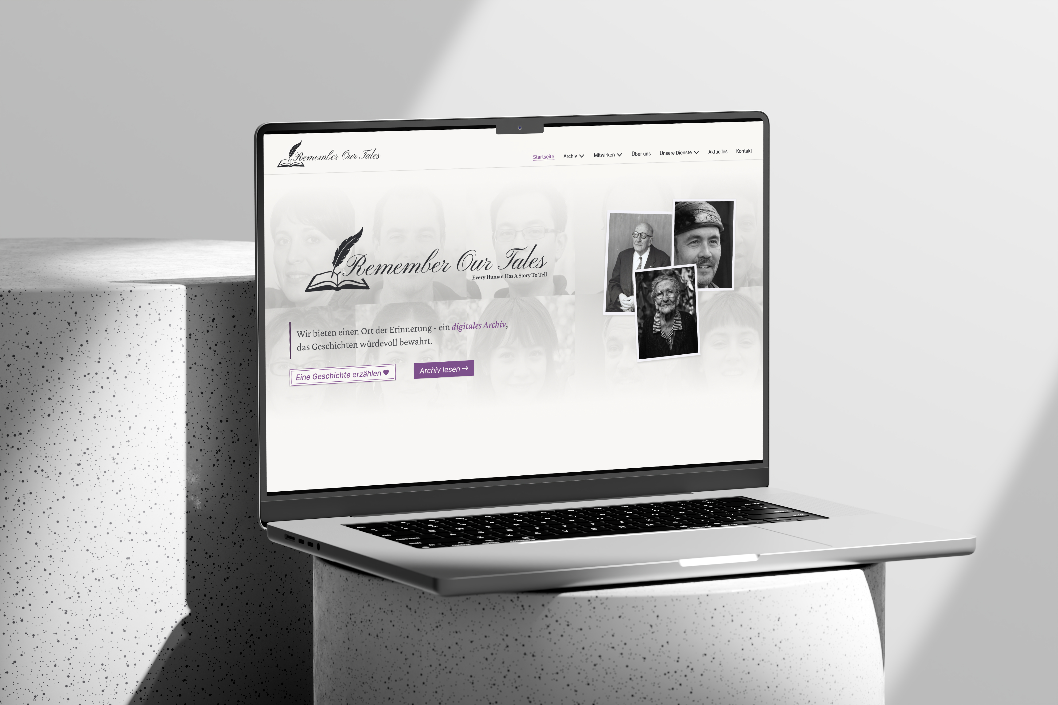 remember our tales landing page mock-up