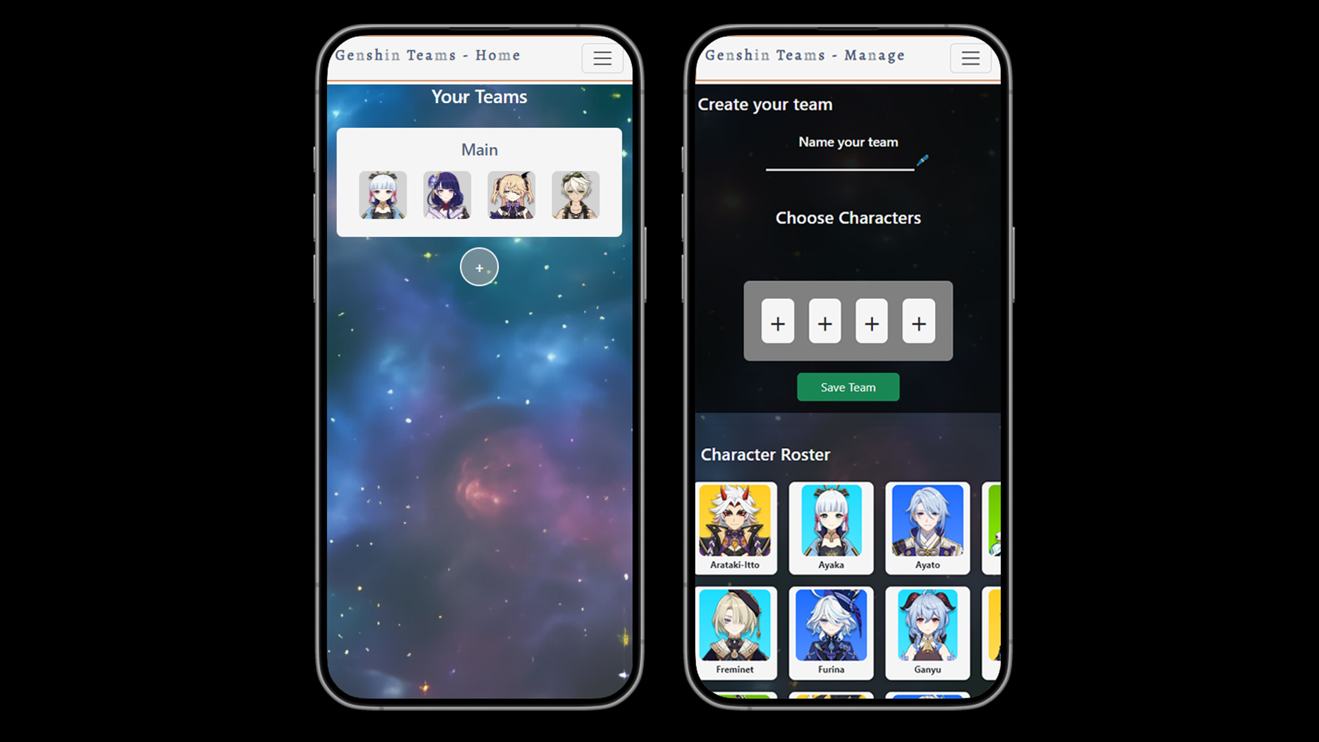 Genshin Teams App